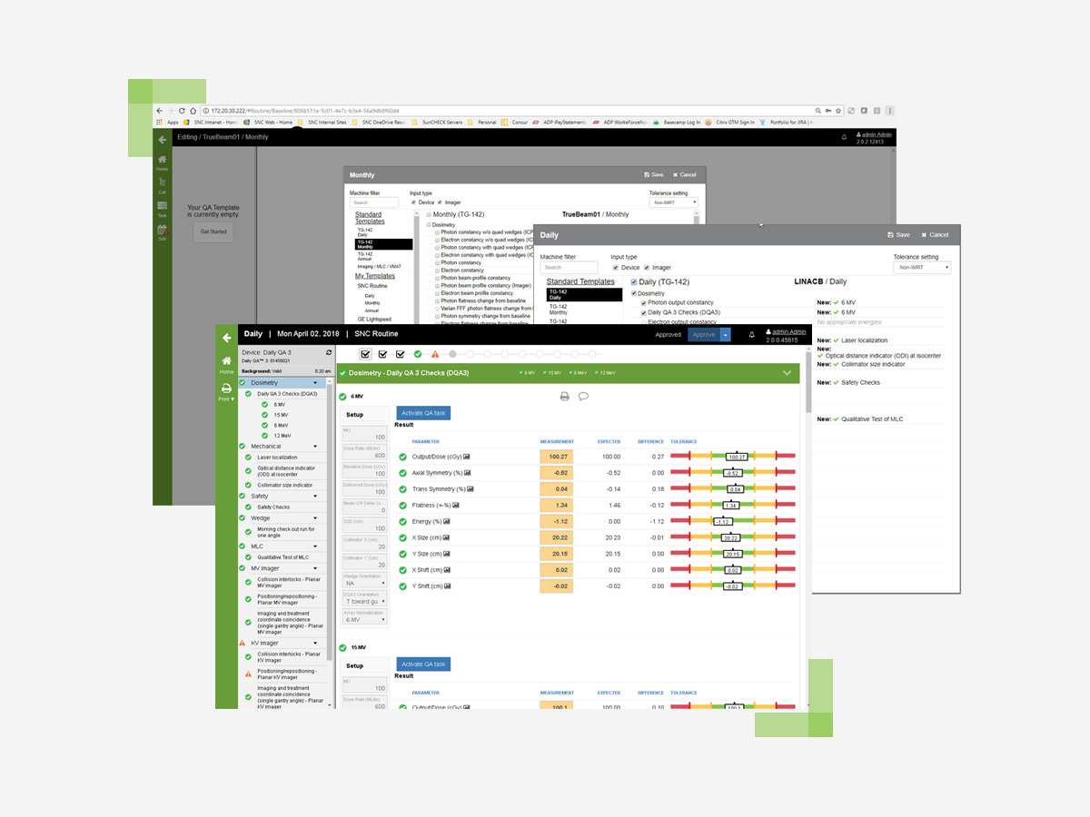SunCHECK Machine – Custom Daily, Monthly and Annual QA Templates